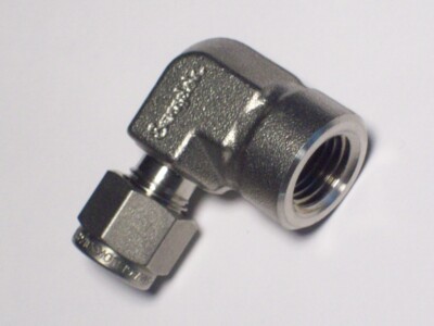 1- Swagelok Elbow Connector Fitting, 1/4'' OD Tube x 1/4'' FNPT,  SS-400-8-4