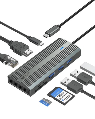 5/6/8/9/10 in 1 Multiport USB C Hub Adapter HDMI 4K USB 3.0 Micro SD für Macbook - Bild 22 von 44