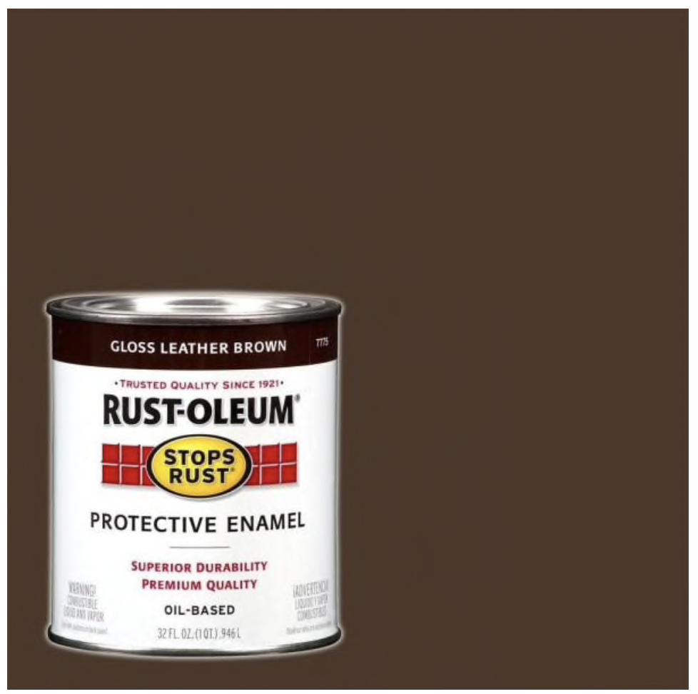 Rust-Oleum Protective Enamel Leather Brown Interior/Exterior Paint, 32 