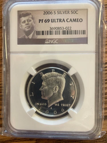 2006 S Silver Kennedy Half Dollar NGC Certified PF 69 Ultra Cameo