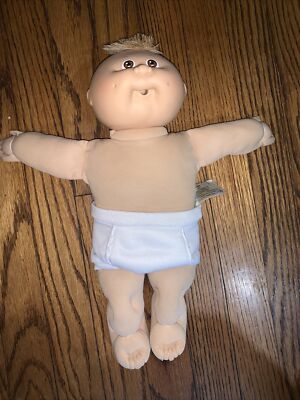 Vintage Cabbage Patch Doll Signed Xavier Roberts 1985 Brown Eyes Dimples Naked