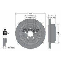 Textar 2X Bremsscheibe Hinten Ø289Mm InnenbelüFtet FüR Subaru Legacy Iv Station