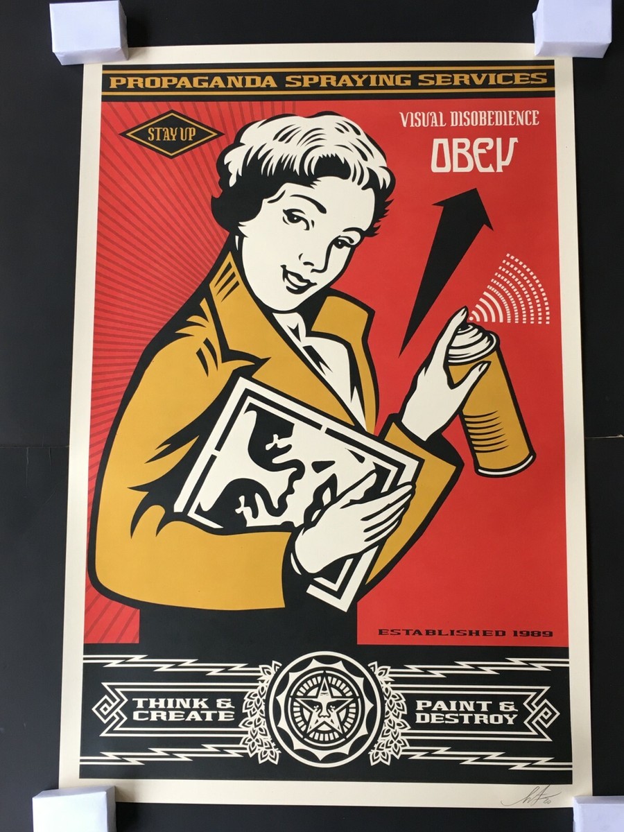 SHEPARD FAIREY OBEY GIANT - Stay Up Girl SIGNED art print | eBay SHEPARD FAIREY OBEY GIANT - Stay Up Girl SIGNED art print | eBay