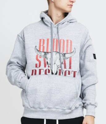 Under Armour Project Rock Originators HD Hoodie Gray Vintage Retro 1367036 035 