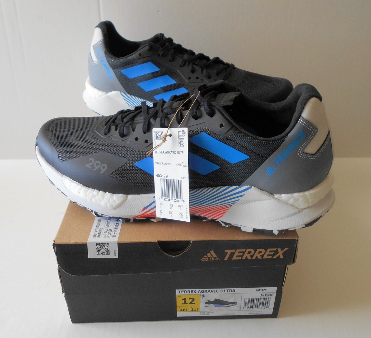 Adidas Terrex Agravic Ultra H03179 Men 12 Trail Running Shoes Black Blue Sneaker Road Trail Run: adidas Terrex Agravic Pro Review: more  main image 2