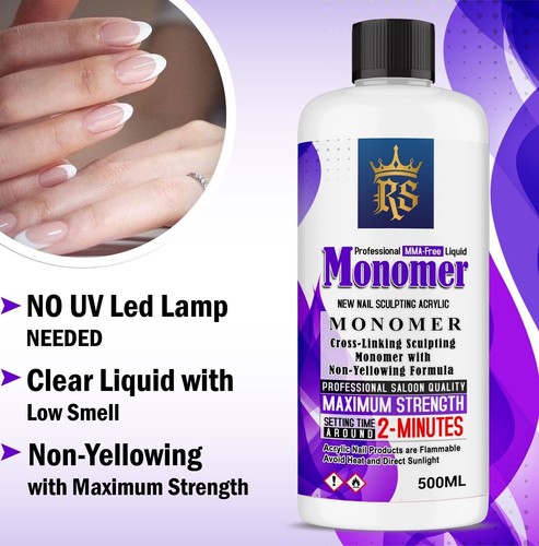 Blau Acryl Flüssiges Monomer Falsche Salon Qualität zum Pudern für Nägel benötigt 250ML - Bild 6 von 6