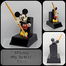 Disney Mickey Mouse Pen  Paper Holder Desk Organizer - EUC SHIPS FREE 
