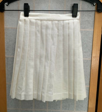 Vintage 80s Girl's Size 5 IMP White Pleated Skirt Size 5