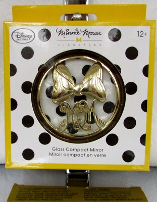 Disney Minnie Mouse Compact Mirror Polka Dots Signature Gift Box NEW!