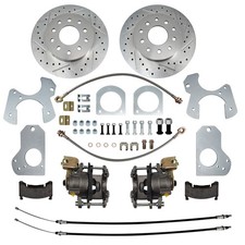 10 Bolt Rear Disc Brake Conversion Kit Drilled Rotor 1978-88 Gm Body Camaro S-10