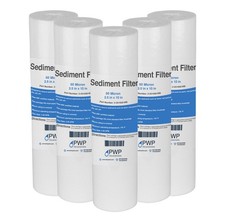 Sediment Melt Blown Water Filter Cartridge Standard 2.5x10" 50 Micron 5 Pack