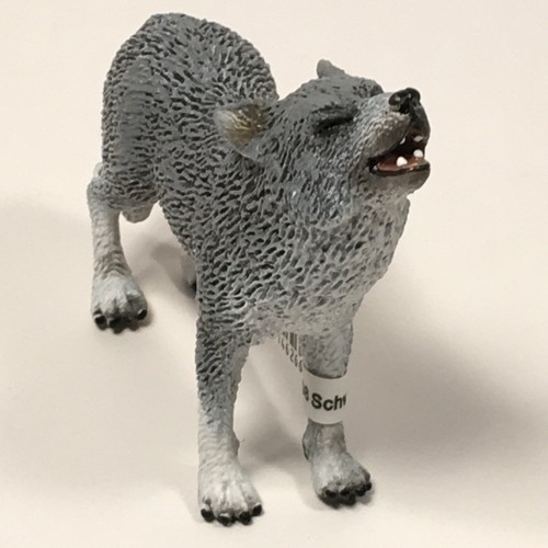 Schleich Howling Male Gray Wolf D73508 Animal Figure Retired 2009 Toy w/bag+tags - Picture 6 of 11
