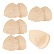 Waterproof Swimsuit Bra Pad Inserts 4 Pairs, Push up Bra Pads A/B Cup Beige