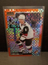 2020-21 Upper Deck Clayton Keller Allure Orange Checkers /25 Coyotes