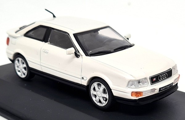 Solido 1/43 - Audi Coupe S2 Pearl White 1992 Diecast Scale Model Car-image