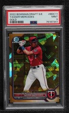 2022 Bowman Chrome Draft Sapphire Gold /15 Yasser Mercedes PSA 9 MINT 0o48