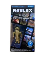 Roblox Series 3 Jailbreak The Golden Collector Deluxe Mystery Figure Pack W/Code