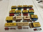 Lot 14 Vintage Lesney Matchbox and Other Brands  Tractors and Trucks  w/ Boxes