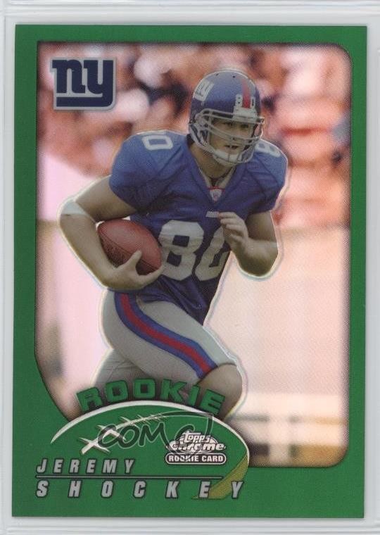 2002 Topps Chrome Rookie Refractor Jeremy Shockey #172 Rookie RC 12xq