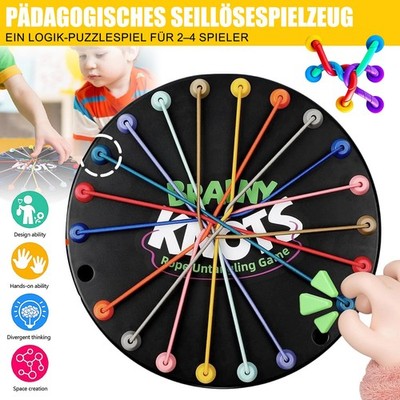 Brainy Knots Rope Challenge Puzzle Knobelspiel mit Seil Geschicklich 2-4 Spieler