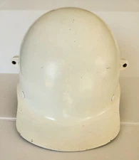 Vintage M S A Skullgard Hard Hat White and Brown 1975 Brim Date Rachet Susp XL2