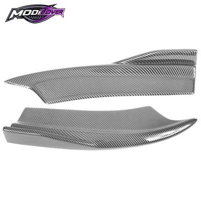 Fits 2015-2023 Charger V2 Style Rear Bumper Lip Side Apron Carbon Fiber Print