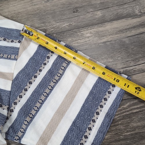 Vintage 1980s Palmland Men’s Striped Polo Shirt XL Blue White Golf Retro Casual - Bild 8 von 10