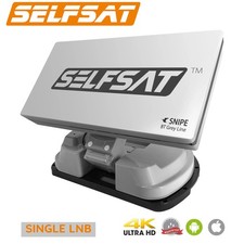 Selfsat SNIPE 3 BT Grey Line Single LNB Caravan Satellite Dish App GPS 12V