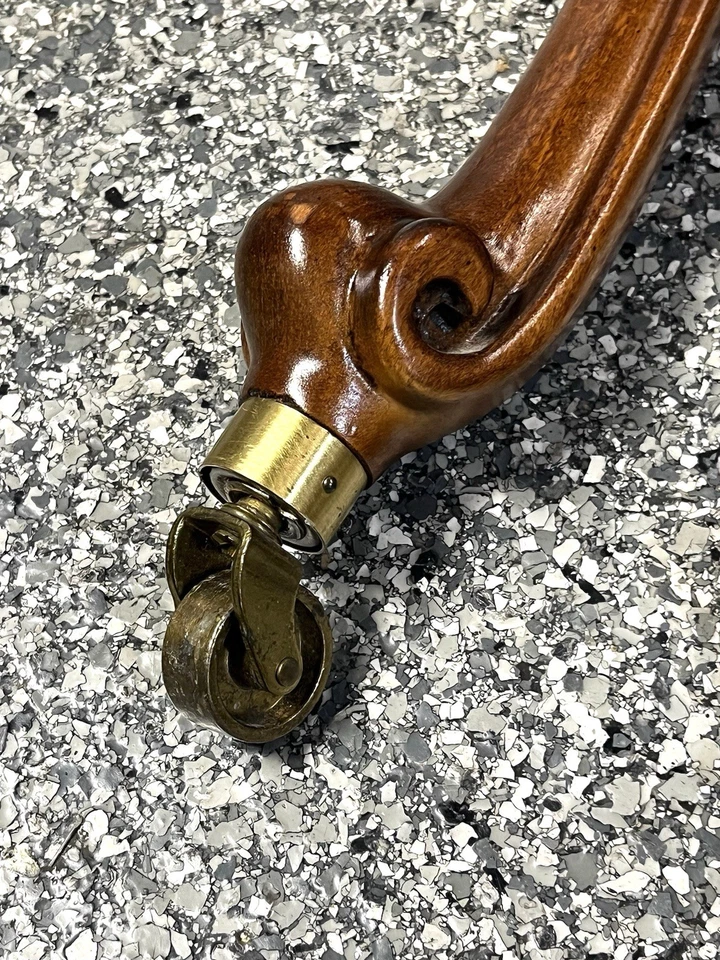 Queen Anne French Provincial Cherry Piano Legs 25” 1985 Kimball Designer Console - Image 2 of 4