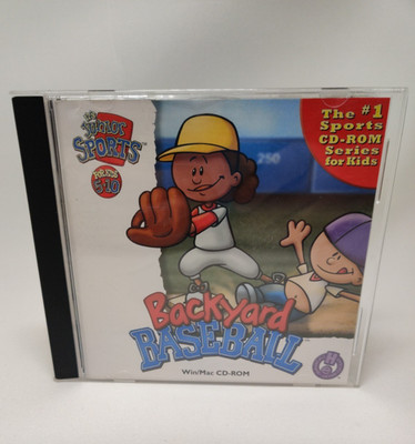 Backyard Baseball Win/MAC CD-Rom 1999 Complete - RARE - Junior Sports  w/ Manual