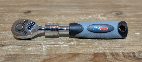 E•Z RED 1/4" Drive Extendable Ratchet 6.89" to 8.85" MR14 New In Box - Picture 2 of 6