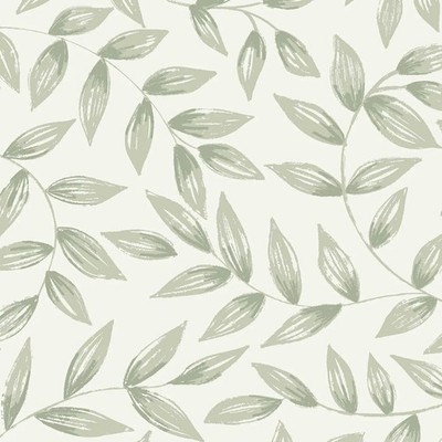 Salbeigrün Blatt Tapete Jessy Inia Grandeco Paste The Wall Scrubbable Vinyl