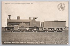 LNWR Lok Marchioness of Stafford 1885 Zug Postkarte Offiziell