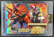 2024 Wild Card DinoMight Ben Roethlisberger Triceratops Rainbow Red #/12