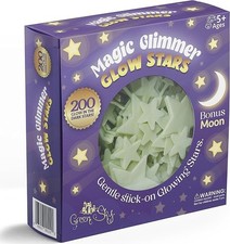 Deluxe Glow Stars; Glow in the Dark Stars for Ceiling, Ceiling Stars 200 Count