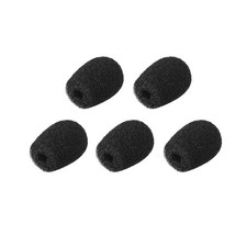 5PCS Foam Mic Cover Headset Microphone Windscreen Black 12mm Length