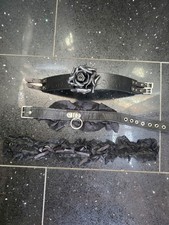 Set Of Black Gothic Choker Neclace Retro Vintage Whitby
