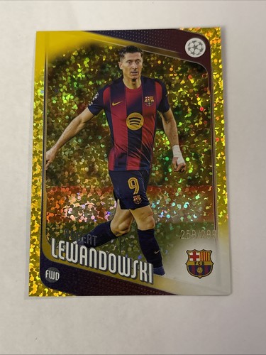 2025-26 Topps UEFA Club Competitions #54 Robert Lewandowski /299 Yellow Inferno