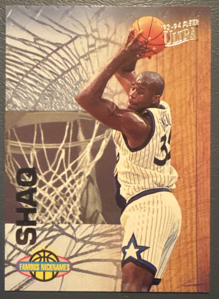 Shaquille O'Neal 1993-94 Ultra Famous Nicknames SHAQ Card #13 of 15 (5589)