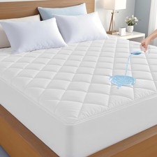 LUX D cor Queen Mattress Pad - Quilted Elastic Fitted Mattress Cover Protecto...