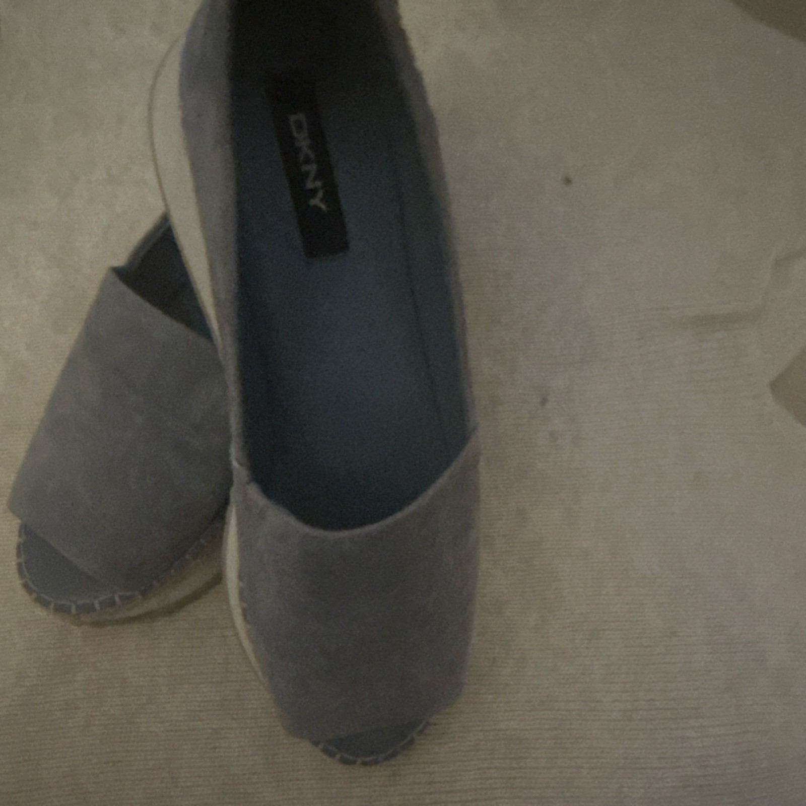 DKNY Gray Espadrille Solid Pattern Women's Open-T… - image 3