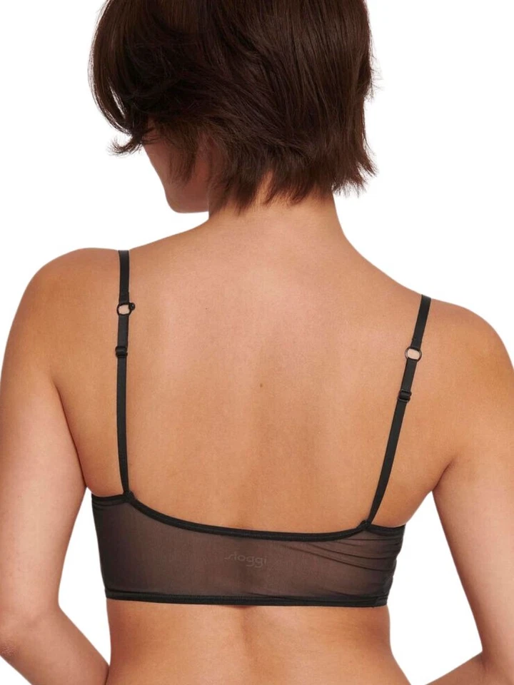 XS (8) Sloggi Top V Neck Soft ADAPT Sheer Mesh Moulded Soft Multiway Underwear - Image 4 of 4