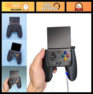 Compact Handheld Game Console - Miyoo Mini Plus Grip, Black - Retro Gaming Devic