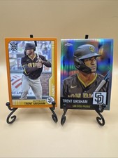 Trent Grisham 2 Card Lot Big League Orange + Chrome Platinum Refractor Padres