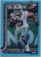2025 Topps Chrome - George Pickens #80 /299 Teal Refractor Dallas Cowboys