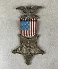 Antique GAR Civil War Veteran Medal Badge Grand Army Republic Star Numbered
