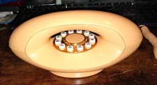 Genie Phone Pale Orange Peach Telecommunication Corp Mod Push Button MCM read