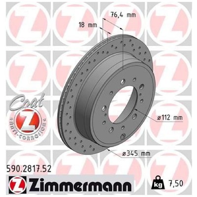 2x Zimmermann Scheibenbremse hinten 4243160290 | 527357