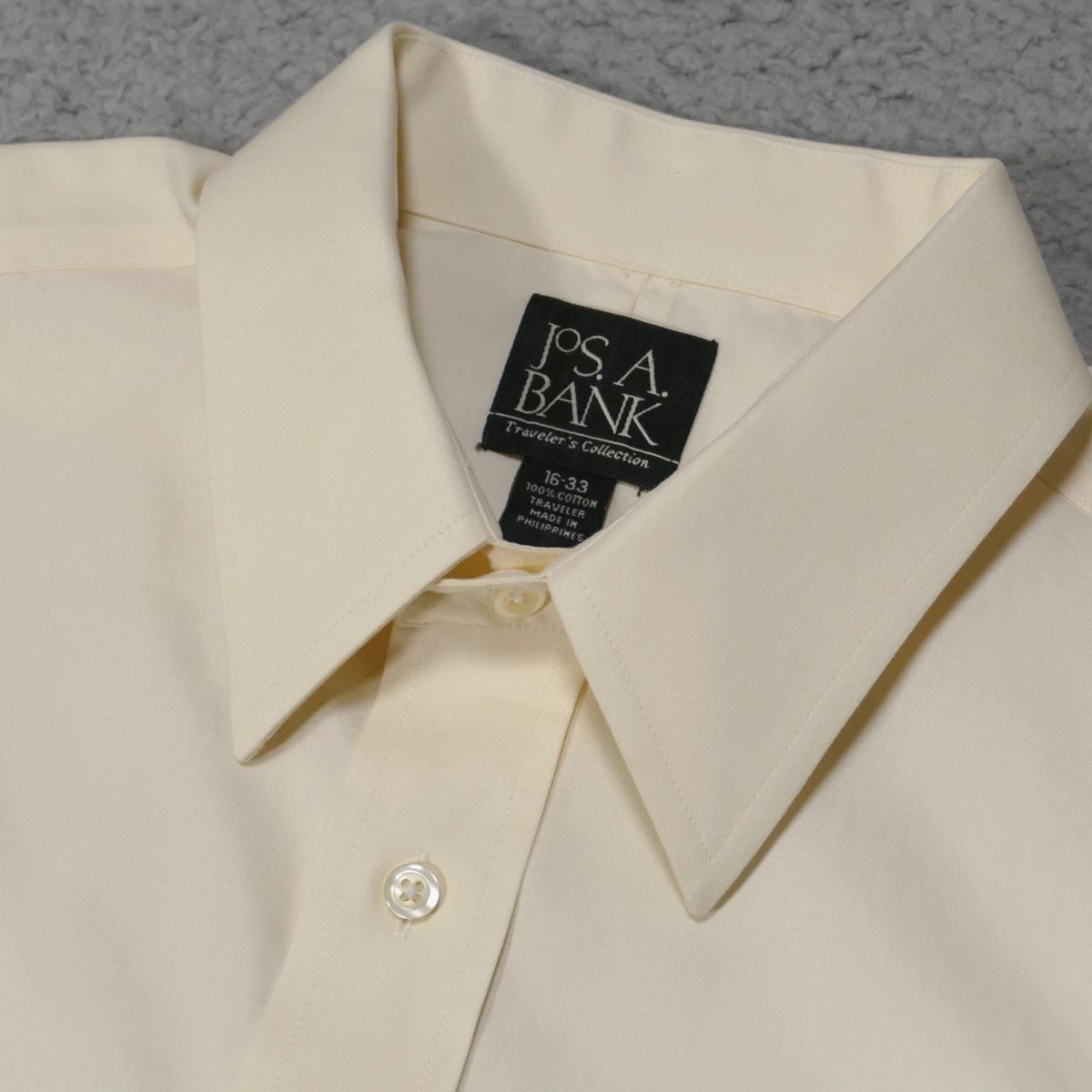 Ivory 100% Cotton Spread Collar Dress Shirts for Men for sale | eBay