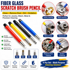 Fiber Glass Scratch Brush Pencil Clean Remove Rust Dirt Jewelry Watch USA STOCK